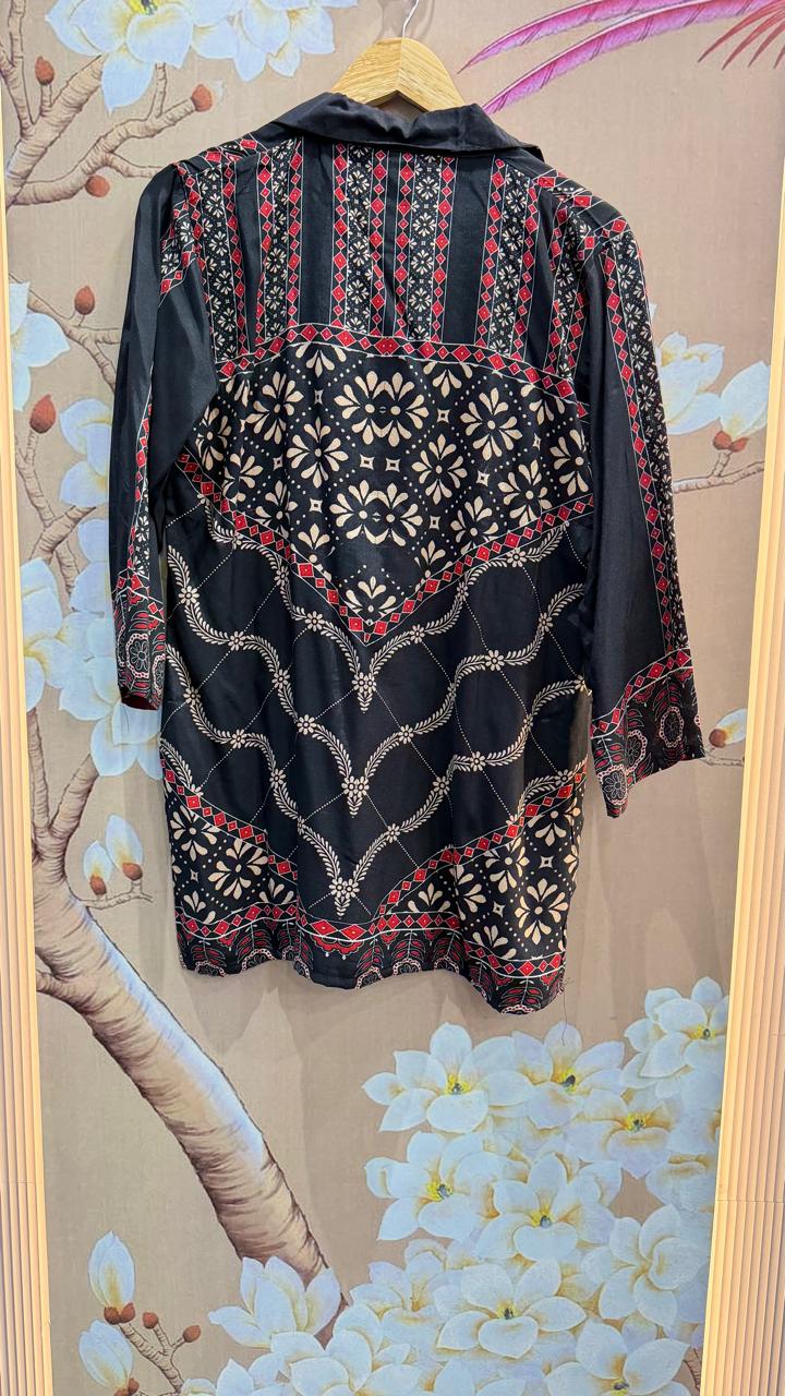 Super pretty ajrakh co ord set in black