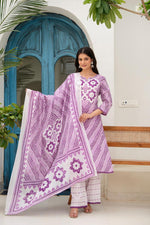 Gorgeous purple Lehariya suit set