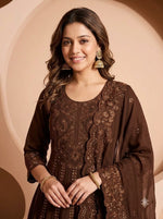 Pretty cutwork mulchanderi Anarkali full suit