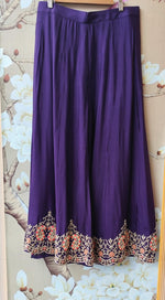 Beautiful purple heavy plazzo pant suit set with intricate detailing