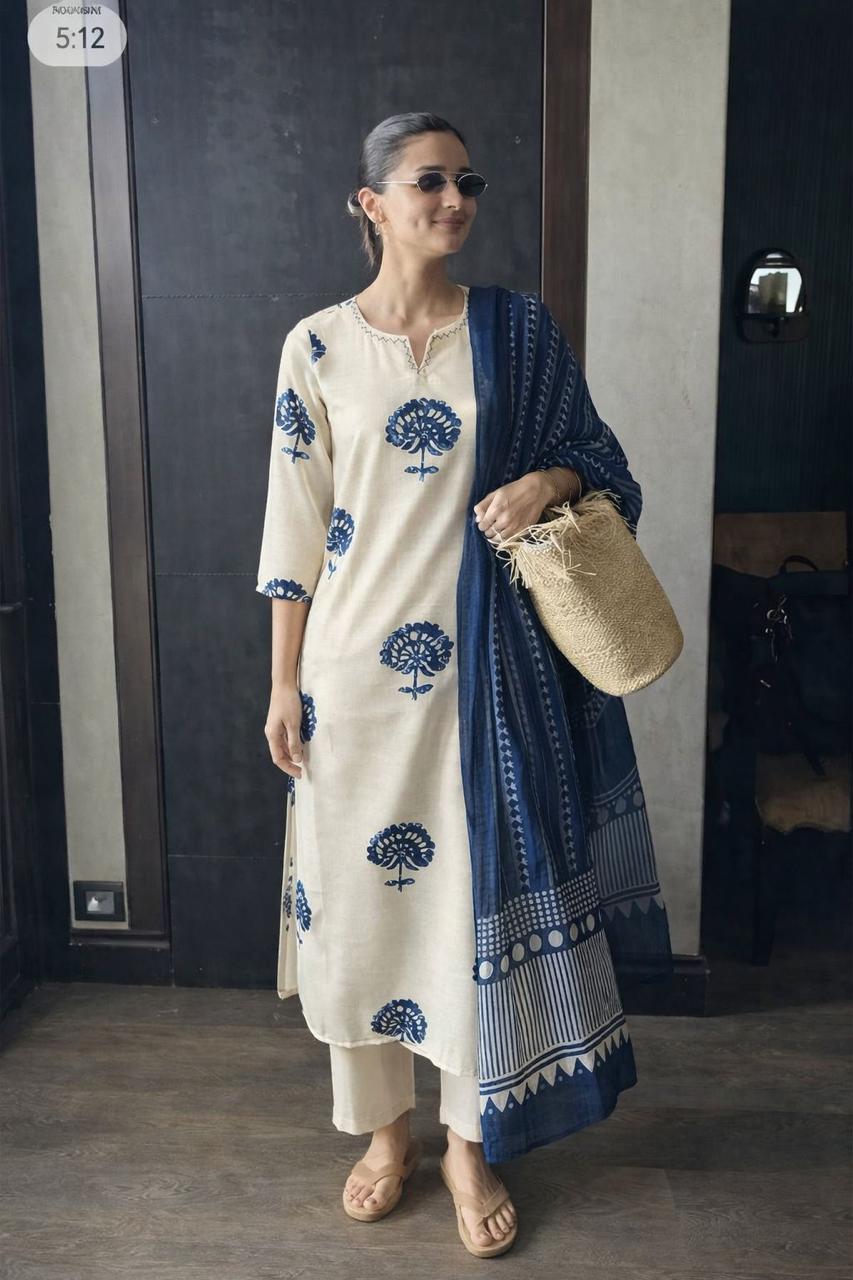 Premium linen cotton suit set