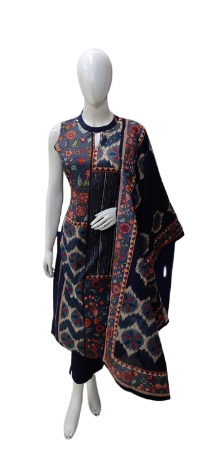 Pretty sleeveless cotton suit set