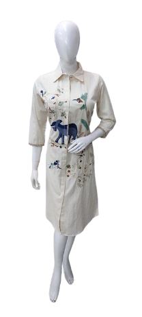 Premium cotton embroidery kurta in white