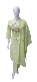 Dobby cotton embroidery suit set