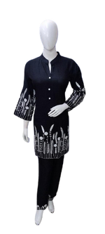 Heavy rayon embroidered co ord set