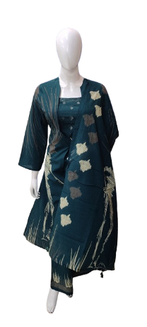 Attached jacket pure cotton palazzo set