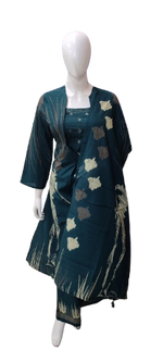 Attached jacket pure cotton palazzo set