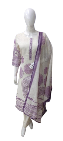 Classy Linen cotton lining suit set