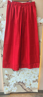 Viscose silk gotta detailing plazzo suit set paired with shiffon dupatta in red