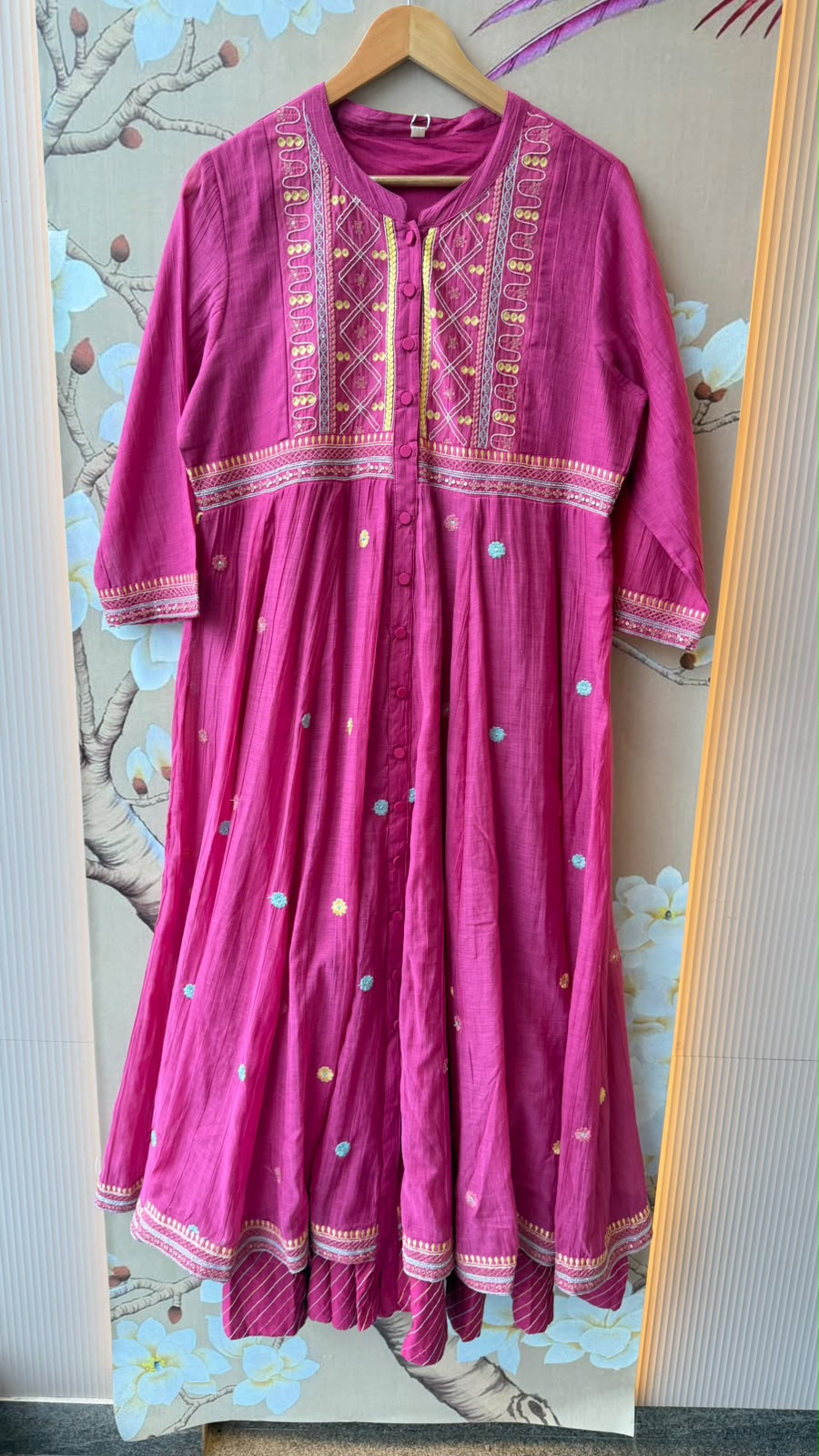 Premium Mul chanderi layered gown