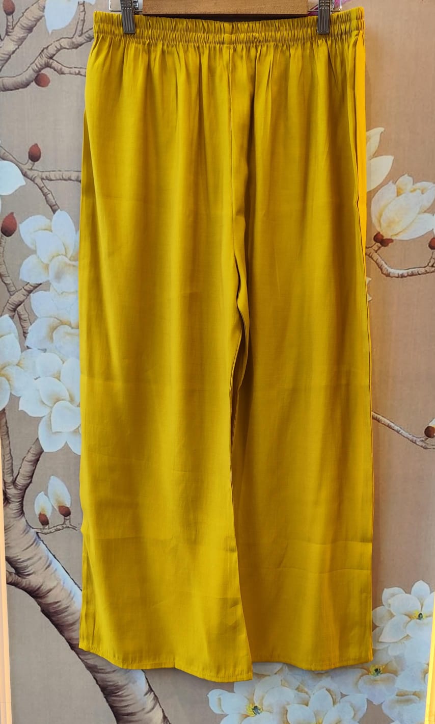 Premium Banarasi Mul Chanderi embroidered in yellow