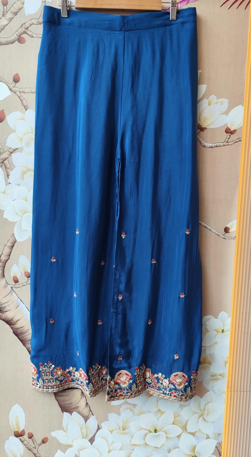 Super handwork premium chinon full suit set in Royal blue