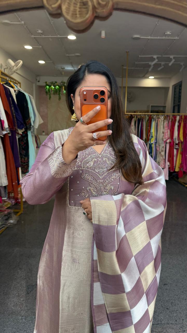 Truly royal not to be misused Kanjiwaram suit set