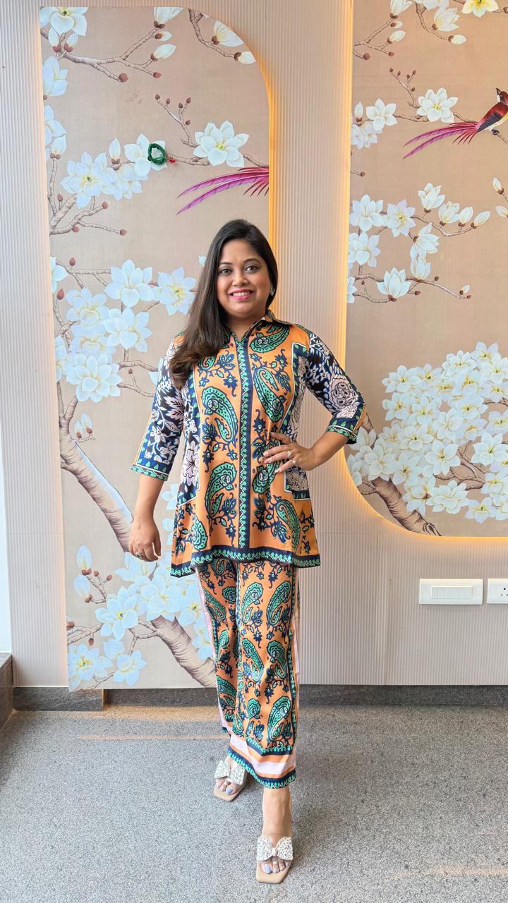 Satin silk smart co ord