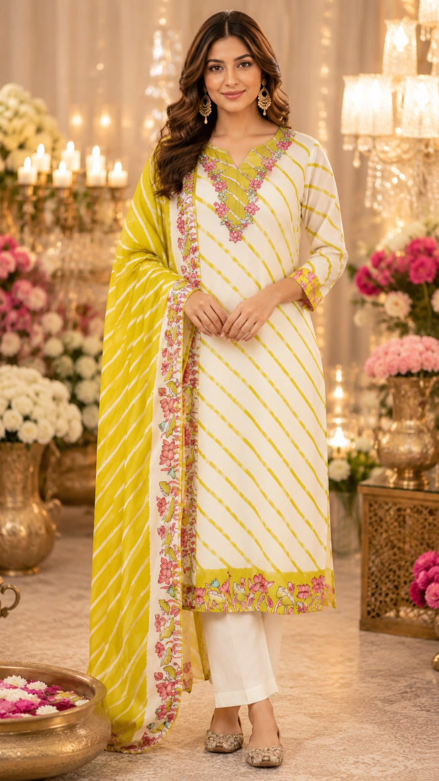 Pretty Mul silk lining suit set in the most trending colour combo