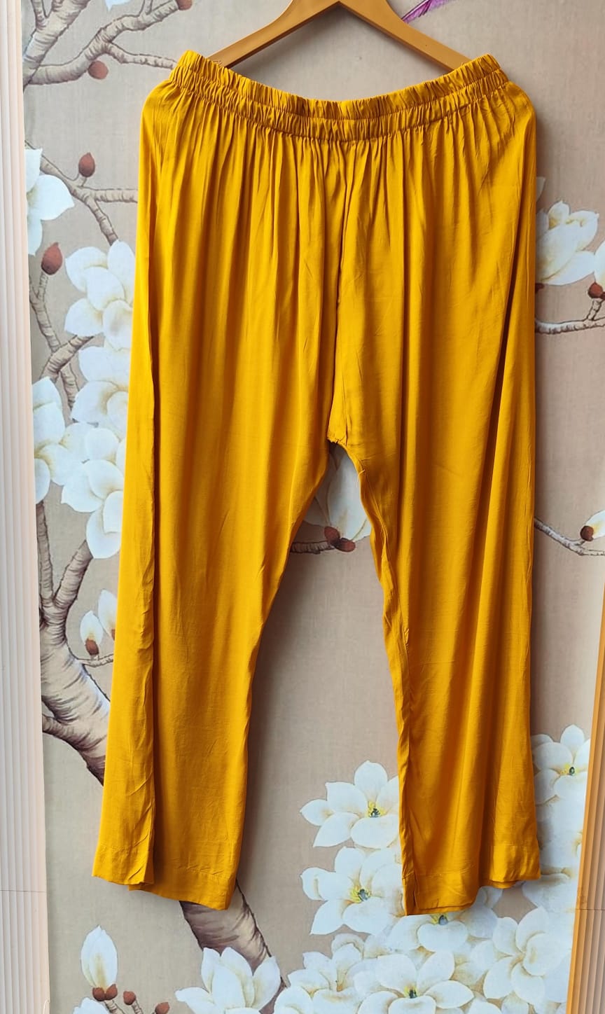 Russian silk yellow n red suit set
