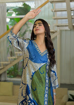 Premium gaji silk kurta pant in blue