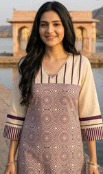 Mul cotton designer back beautiful kurta pant