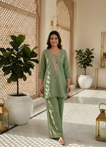 Organic cotton real mirror mint green co ord set