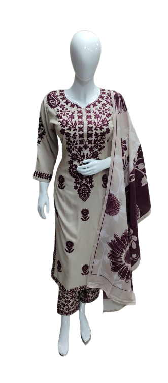 Pretty chikankari cotton modal suit set