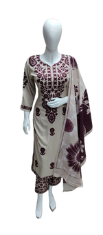 Pretty chikankari cotton modal suit set