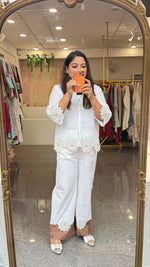 Stylish premium cotton applique work co ord set