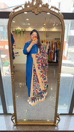 Premium pure cotton suit set paired with kalamkari dupatta