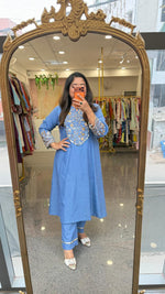 Super soft and premium cotton with heavy embroidery kurta pant