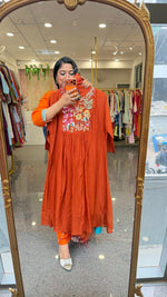 Premium Mul chanderi heavy embroidery lining suit set