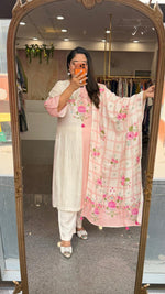 Pure Mul silk digital printed full suit set