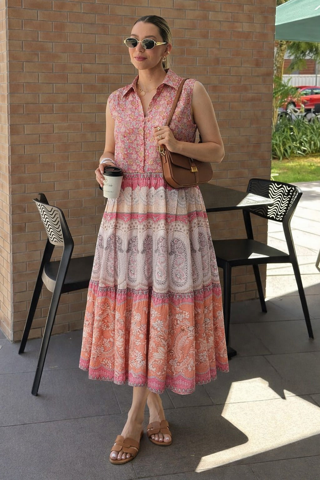 Mul cotton gown with lining