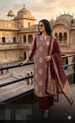 Premium cotton stripes suit set