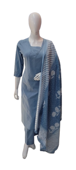 Pretty cotton embroidered suit set