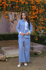 Super se bhi smart digital printed co ord set in blue