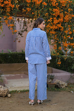 Super se bhi smart digital printed co ord set in blue