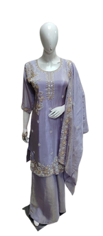 Premium tissue hand work suit set in lavender (true to size )