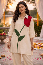 Pretty applique cotton co ord set