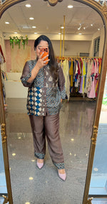 Premium Russian silk ajrakh co ord set
