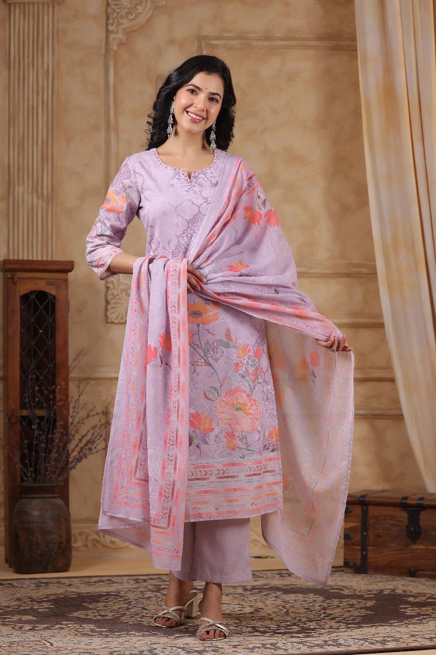 Premium cotton lining digital printed suit set