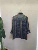Pure crepe digital printed Kalamkari shirt