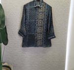 Pure crepe digital printed Kalamkari shirt