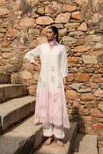 Designer premium Mul cotton ombré effect lining suit set in pink