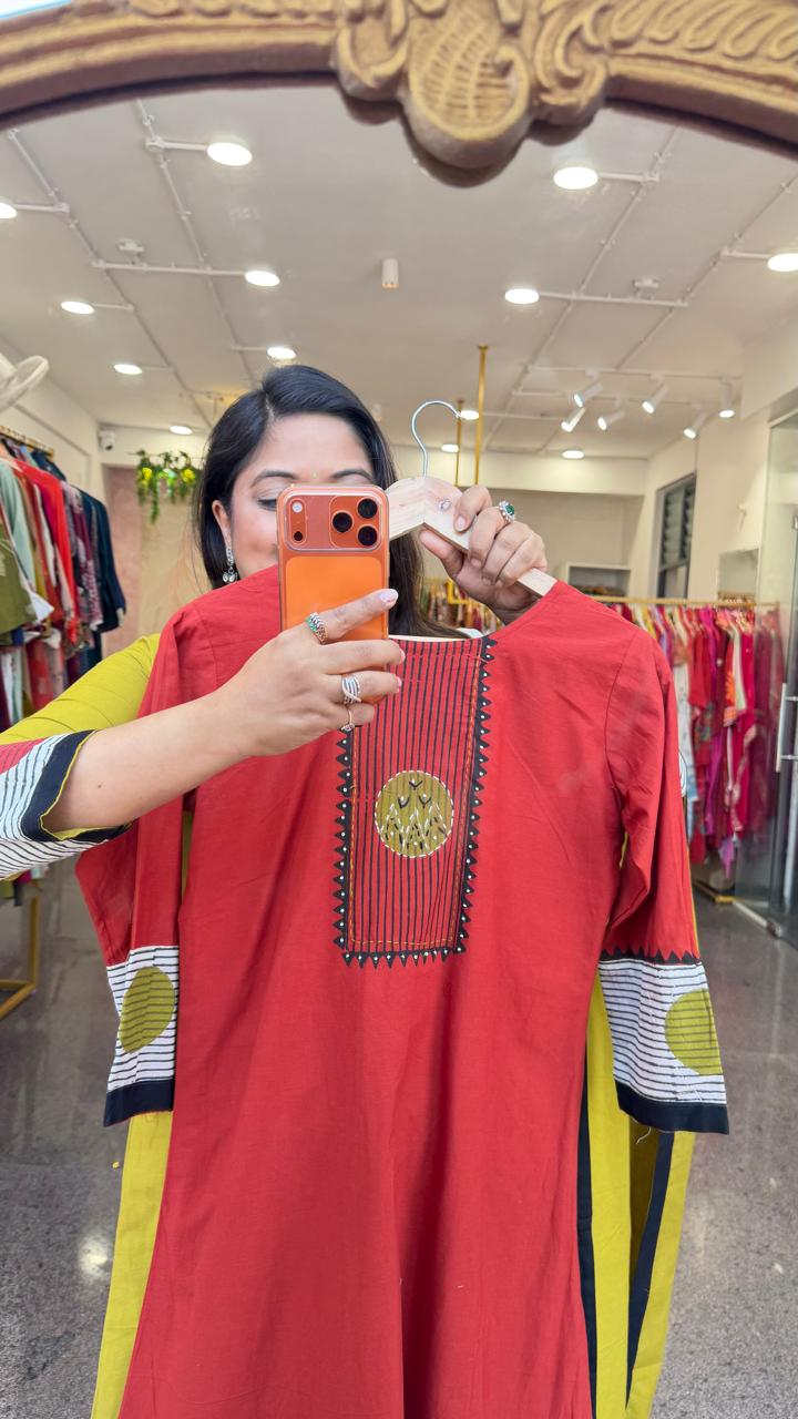 Smart designer front n back cotton suit set (slim fit) in rust