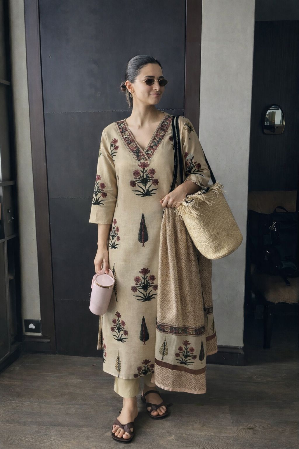 Premium Linen Mughal suit set