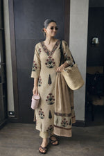 Premium Linen Mughal suit set