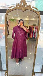 Real mirror solid colour co ord set in wine