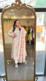 Premium cotton digital printed Anarkali suit set