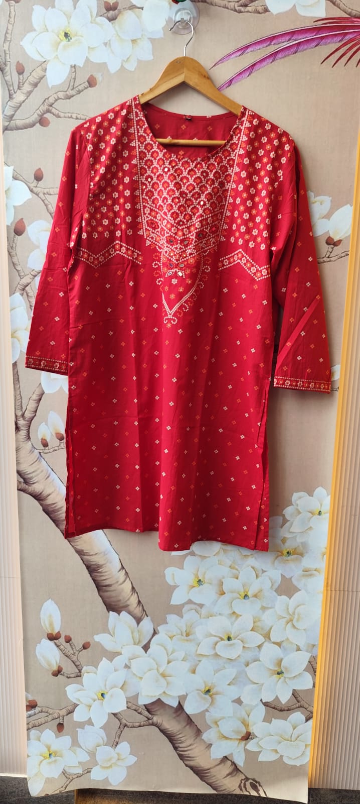 Red bandhani farshi salwar suit set