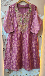 Premium Banarasi suit set in pink with zari detailing