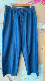 Super soft embroidered denim cotton co ord in blue